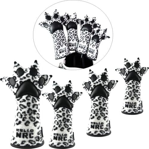 4pcs/Set Adorable Golf Wood Head Cover, Cute Fairway 400cc UT Drivers Headcover Guard Woods Club Covers Protector