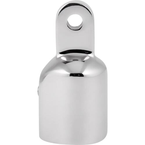 4x Stainless Steel Boat Bimini Top Caps Eye End with Deck Hinge for 1-inch Tube - Professonal Bimini Top Fitting Hardware