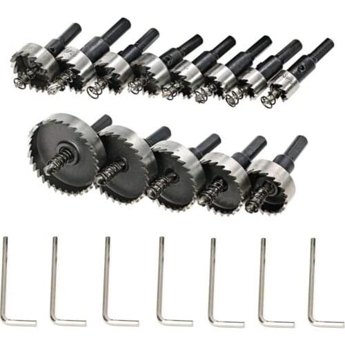 Onnfang 5/13Pcs Drill Bit Hole Saw Drilling Tools For Plast High Speed Steel Tip Hole Saw Tooth Cutter Drill Bits Hole Saw Kit