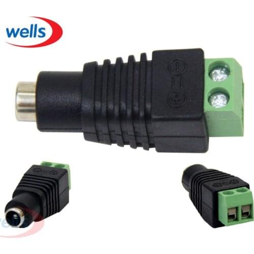 5pcs DC Power Female Plug Jack Adapter Connector CCTV 2.1 x 5.5mm