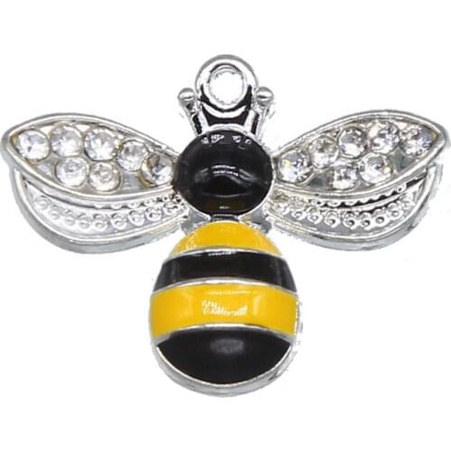 6pcs DIY fashion animal necklace ladies rhinestone bee pendant handmade invention necklace pendant wholesale accessories