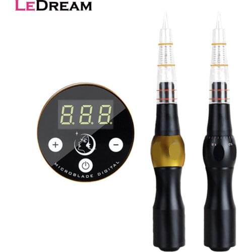 1 Set Wireless Auto Rotary MTS Derma Therapy Makeup Tattoo Pen Machine Digital Controller For Eyebrow Lip Line Permanent Makeup