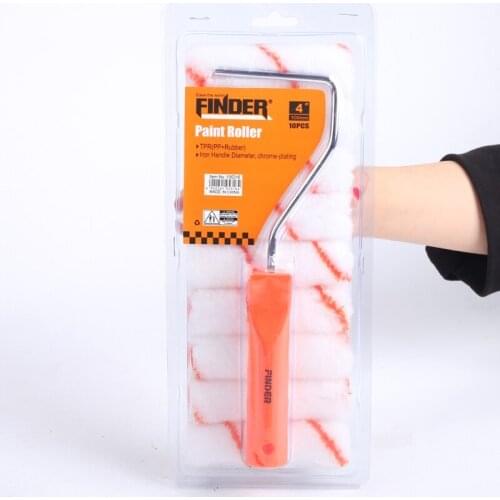 B2QB 10pcs Paint Roller Frame Paint Brush Paint Tray Roller Home Painting Supplies High Quality Interior Paint Brushes Simple