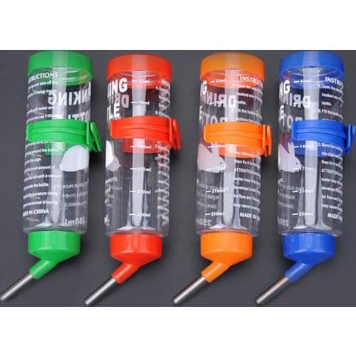 250ml/80ml Hanging Water Bottle For Pets No Drip Water Kettle Dispenser Feeder Fit for Hamster Guinea Pig Rabbit Dog