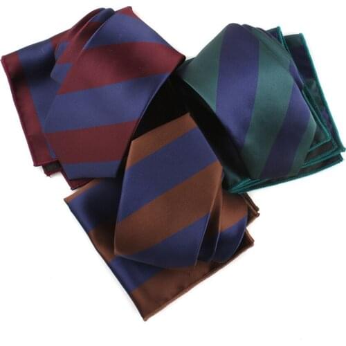 Business Casual Tie Pocket Towel Suit Mens Shirt Accessories Gifts Classic Trendy Wide Stripes Occupation Suit Necktie