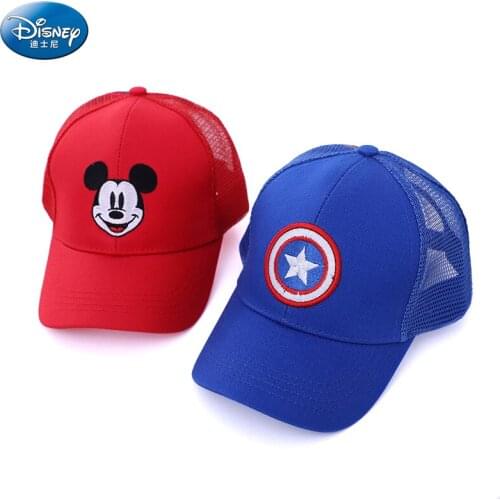 Disney Spring Autumn Spiderman Cartoon Cotton Mesh Baseball Caps Baby Boys Girls Childrens Kids Sun Hats Hip Hop Snapback Hats