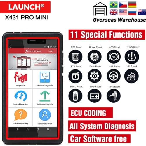 Launch X431 Pro Mini Auto Diagnostic Tool Support WiFi/Bluetooth Full Systems Mini X431 Pro pros mini 2 years free update