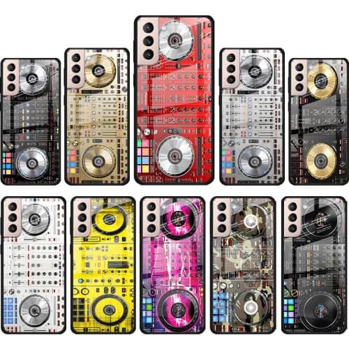 DJ Music Retro for Samsung Galaxy S21 Ultra Plus A72 A52 4G 5G M51 M31 M21 Luxury Tempered Glass Phone Case Cover