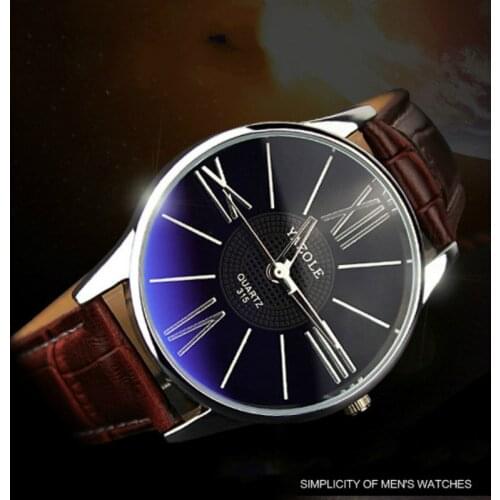 Dongba Men's Watch With Leather Strap