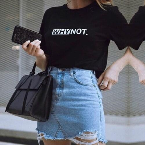 ZSIIBO Funny Letters T Shirt Women Cotton Summer Printed T-Shirt Casual Tops Tee Women Short Sleeve Female White Black Gray Tees