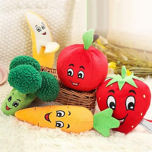 Pet Vocal Plush Comfort Toys Vocal Pet Educational Toys Fruits And Vegetables Plush Pet Biting Toys Cat And Dog Toy