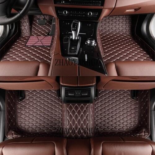 Custom LHD/RHD Leather Car Floor Mats For Audi a4 b8 b6 b7 b5 avant 2010-2014 All Weather Full Cover Carpet Rugs Liners