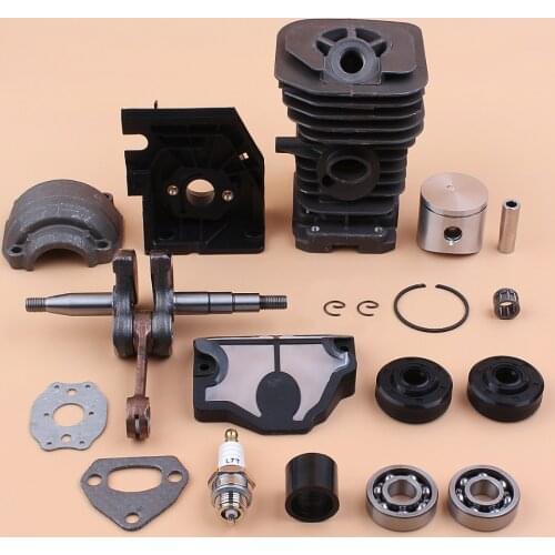 38mm Cylinder Piston Crankshaft Bearing Oil Seal Kit For HUSQVARNA 136 137 141 142 Gas Chainsaw Spares