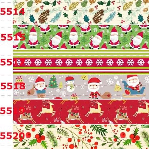 10yards -different sizes - Christmas decorations Santa Claus pattern printed Grosgrain ribbon