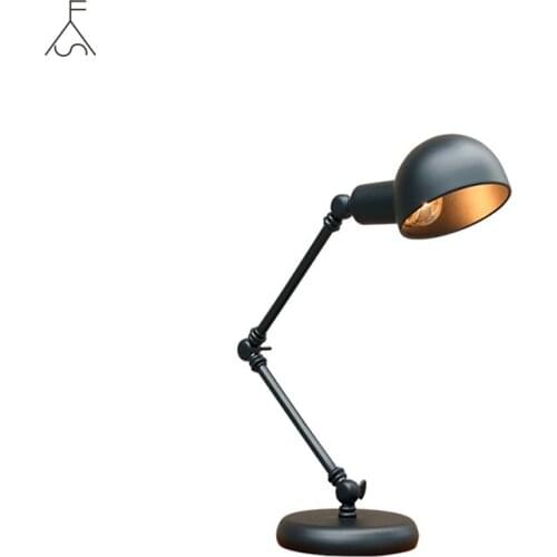 Lamps for Living Room Table Top Rustic Farmhouse Table Lamp Flexo Escritorio Led Art Deco Vintage Office Black Metal Industrial