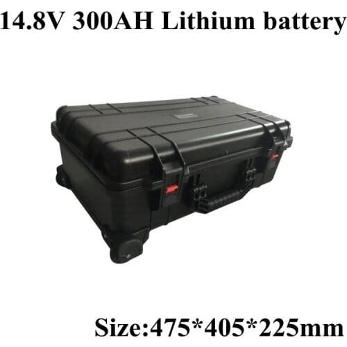 15V 14.8V 300Ah Li Ion Battery No 12v 300Ah Li Thium Battery Trolley Case BMS 4S for Boat Golf Carts Inverter + 20A Charger