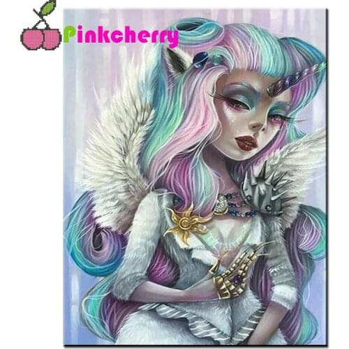 Fantasy Unicorn Full drill Diamond Painting Mosaic cartoon rhinestone Picture mosaic Skeleton Diamond Embroidery gift k1311