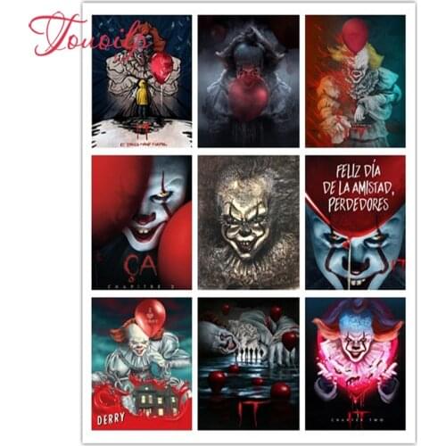 TOUOILP DIY Diamond Magical Full square&round 5d It: Chapter Two Diamond painting Cross stitch full clown DIY diamond embroidery