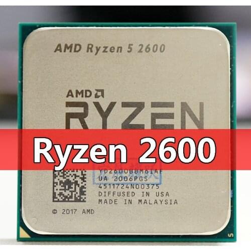 AMD Ryzen 5 2600 R5 2600 3.4 GHz Six-Core 65W CPU Processor YD2600BBM6IAF Socket AM4 PC desktop processor