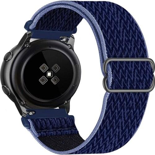 20MM 22MM Adjustable Elastic Wristband for Samsung Galaxy Watch 42mm Breathable Nylon Strap for Huawei Watch GT/2/2e/Pro 42mm