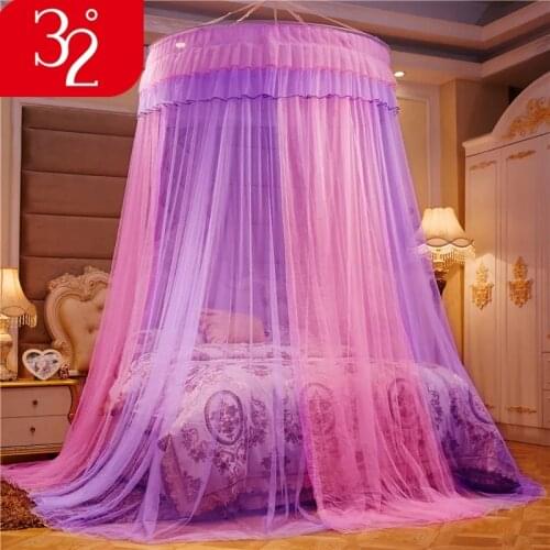 Romantic Mesh Anti Mosquito Netting Dome Hanging Bed Canopy Anti-Mosquito Summer Polyester Curtain For Princess Room Bed Tent