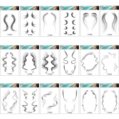 DIY Hairstyling Hair Tattooing Template Baby Hair Edge Tattoo Stickers Edges Curly Hair Salon Hair Lasting Makeup Tool