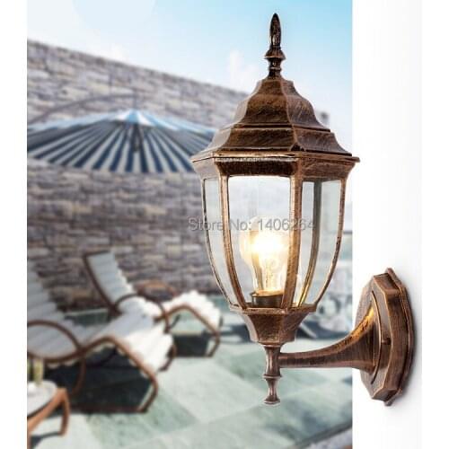Archaize Outdoor Lamp Courtyard European-style Garden(Bronze)Waterproof Wall Lamp