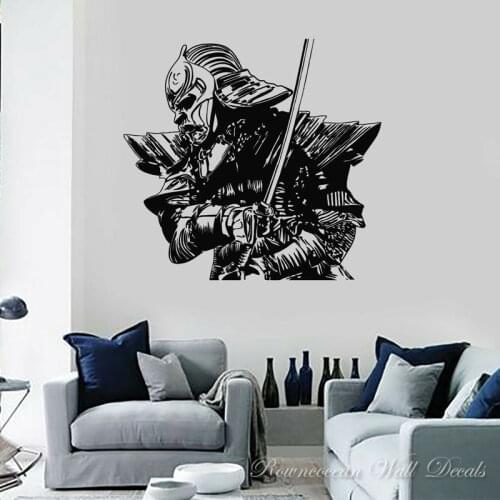 Japanese Style Ronin Samurai Wall Stickers Vinyl Home Decoration Childrens Boys Teens Bedroom Game room Decals Wallpaper S275