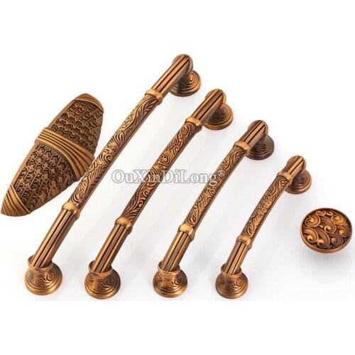 Vintage 10PCS European Retro Style Solid Kitchen Cabinet Pulls Handles Cupboard Wardrobe Drawer Cabinet Door Handles and Knobs