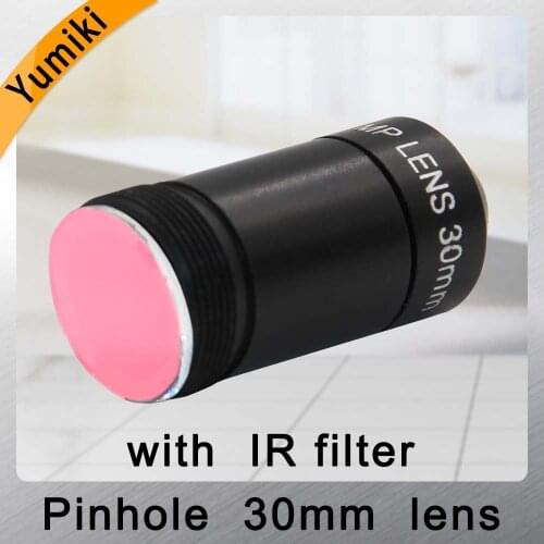 Yumiki HD CCTV Lens Pinhole 30MM M12*0.5 Mount 1/2.7" F1.6 9.6 degree for Security CCTV cameras