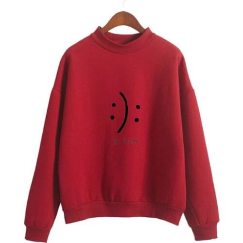 Women Autumn Winter Hoodies And Sweatshirts Cartoon Print Funny Pullover Tops Casual Long Sleeve Turtleneck Tracksuits Female