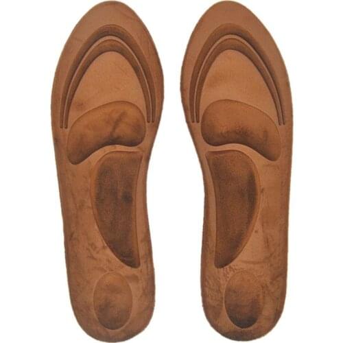 Winter 4D Thicken Velvet Warm Sport Sponge High Heel Insert Shoes Insoles Full Length Arch Support Orthopedic Cushioned Pads
