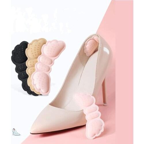 1 Pairs Heel Insoles Pain Relief Cushion Anti-wear Adhesive Feet Care Pads Heel Sticker Heel Liner Grips Crash Insole Patch