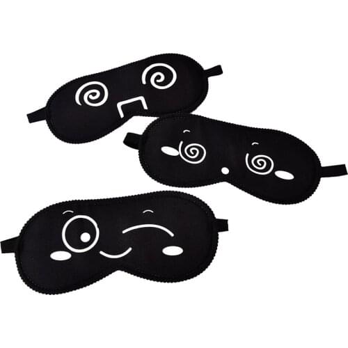 1pcs Cartoon Sleeping Eye Mask Travel Rest Aid Eye Mask Cover Patch Soft Sleeping Mask Blindfold Eye Relax Massager Beauty Tools