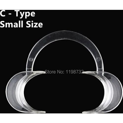 10 Pcs Dental Equipments Transparent C Type Intraoral Cheek Retractor Teeth Whitening Mouth Opener Small Size Dentist Materials
