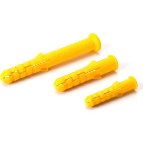 250pcs of Drywall Expansions Plastic Anchor M6 Plastic Wall Anchors Concrete Jointer Nylon Plug