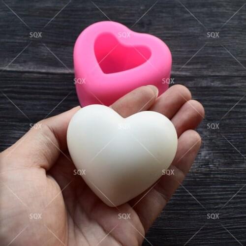 3D Love Heart Chocolate Mold Cake Decorating Liquid Silicone Molds DIY Fondant Soap Mold Baking Tools SQ17200