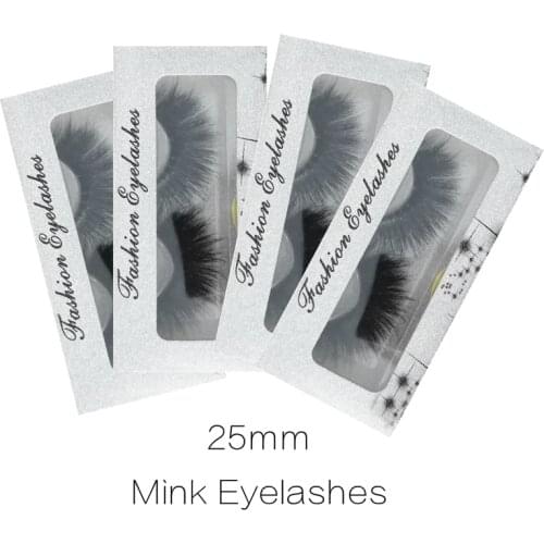 3D Mink False Eyelashes Long 25mm Mink Lashes Thick Makeup 4 Pairs 100% Siberian Dramatic Lashes Reusable Lash