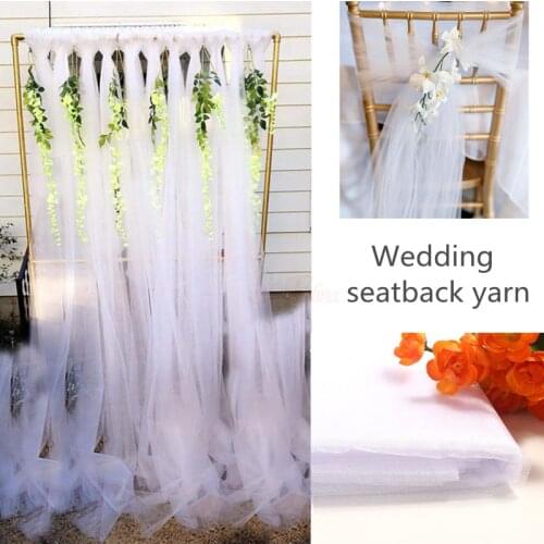 5m/10m Organza Fabric Yarn Tulle Roll Sheer Baby Shower Birthday Wedding Party Table Handrail Chair Backdrop DIY Decoration 5Z