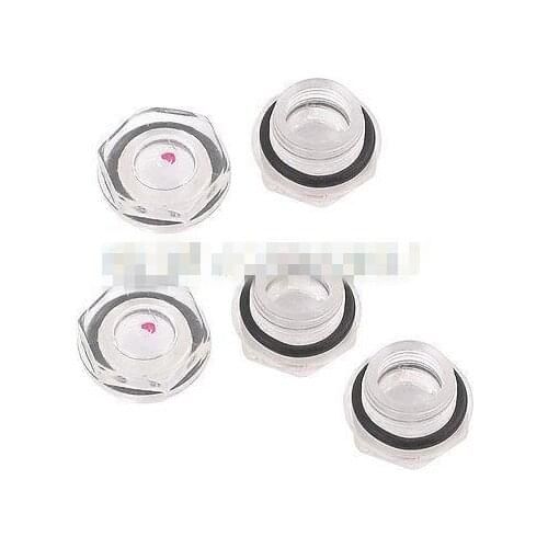 5pcs 1/2" 21mm 3/4" 26mm Air Compressor Black Rubber Gasket Clear Plastic Oil Level Sight Glass M16/20/24/27/30/36/42/48*1.5mm