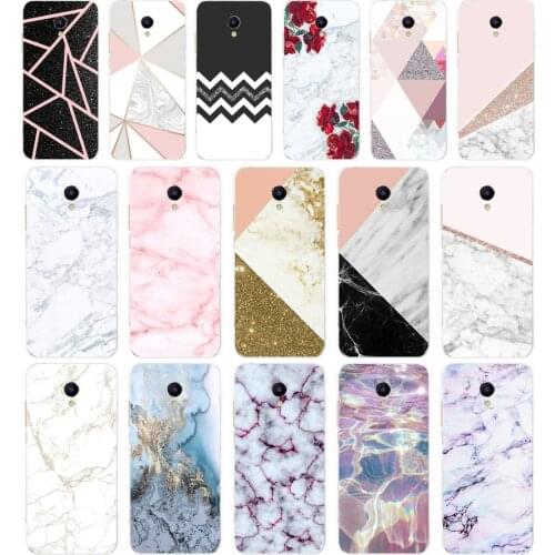 56 Pink Blue Ink Marble gift Soft Silicone Tpu Cover phone Case for Meizu M5 M5C M5S M6 M6T M6C M6 Note Case