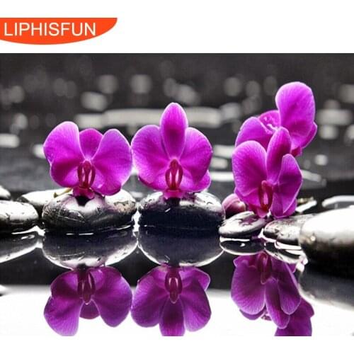 5D DIY Diamond Painting Flower Stones Full Square Rhinestones Embroidery Cross Stitch Home Decor