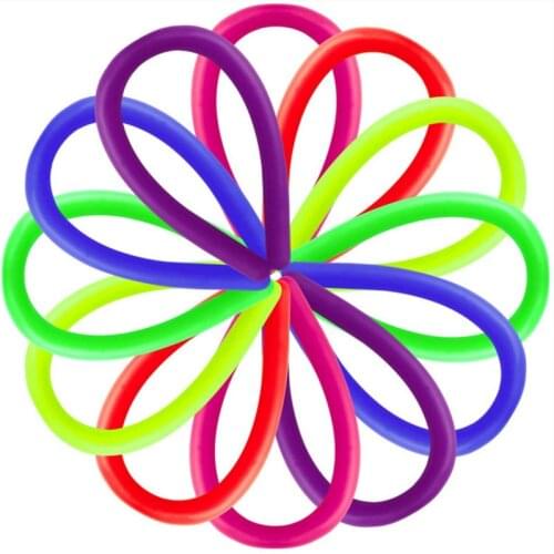 6pcs/lot Soft Rubber Noodle Elastic Rope Fidget Toys Stretch String Decompression Toy Stretchy String Relief Stress Vent Toys