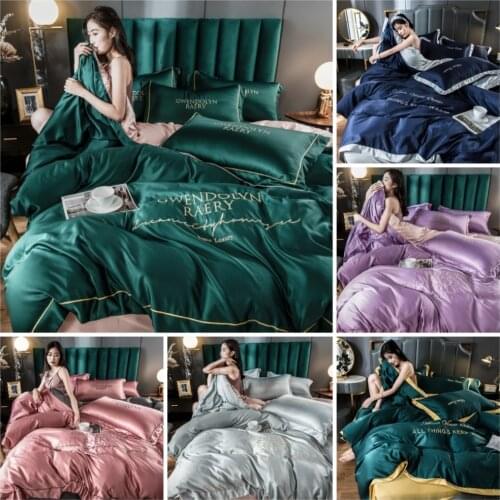 9Style 2/3/4 Pcs Luxury European Style Duvet Cover Set Silk Cotton Bedding Quilt Cover Pillowcase Queen King Size Comforter