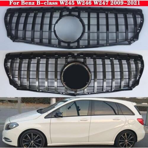 Car styling Middle grille for Mercedes-Benz B-class W246 W245 B200 B260 2009-2018 GT Diamond front vertical bar bumper grille