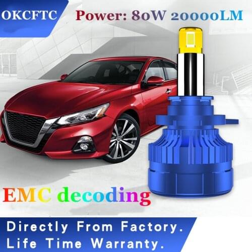 9012 LED H7 H4 H1 H9 H11 H8 LED HEADLIGHT BULB 80W 20000LM 9005 9006 HB3 HB4 6500K AUTO FOG LAMP 12V 24V