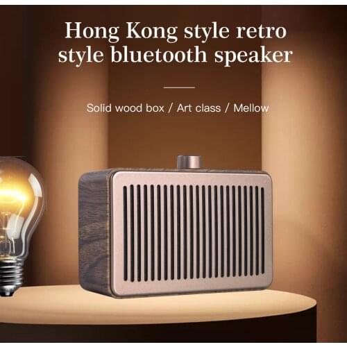 Wireless Retro Bluetooth Speaker 5.0 Portable Mini Subwoofer Support FM Radio TF Card U Disk AUX Mode Lasting Battery Life