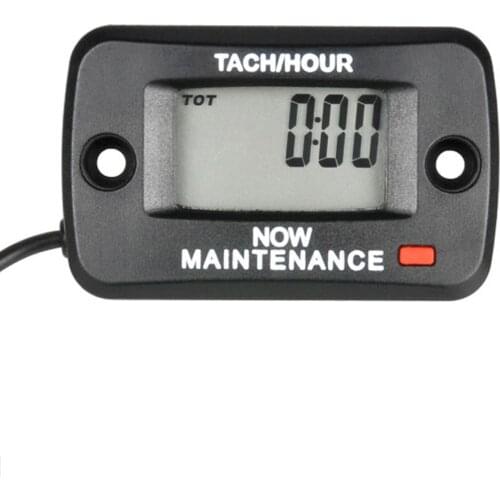 Digital Hour Meter Self Powered Inductive Tachometer 5 Groups Maintenance Reminder Conversion Machine Oil for Generator Lawn Mow
