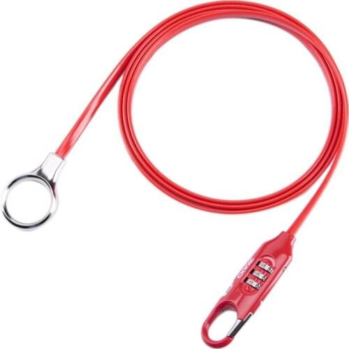 CXWXC Bike Combination Lock Zinc Alloy Non-Theft Security Helmet Lock Ultralight Portable Steel Cable Lock 180cm