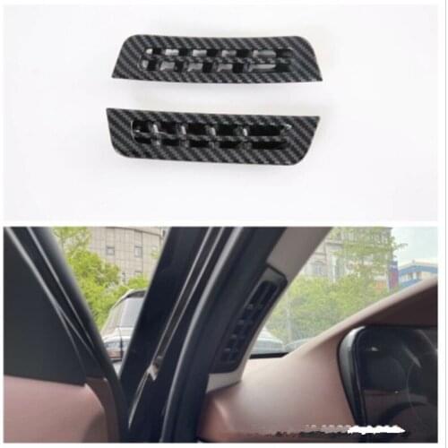 For Hyundai Mistra 2021+ Car A Pillar Air Outlet Panel Cover Trim Styling Garnish Sticker ABS Carbon fiber